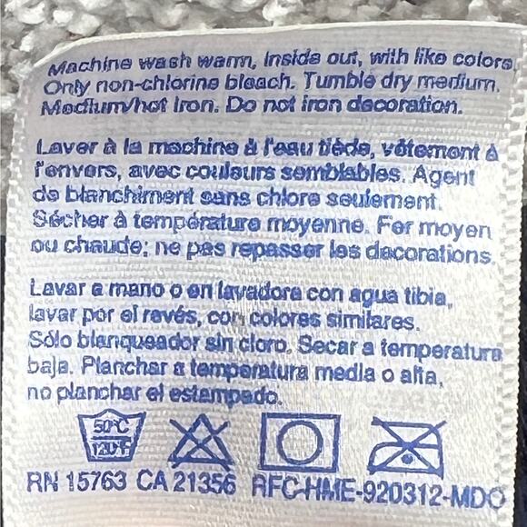 Vintage Nova Scotia T-Shirt Medium Navy Made Canada Flag Map Hanes Heavyweight - Picture 8 of 9